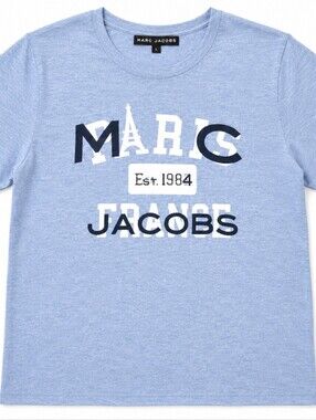 Marc Jacobs Vintage Unisex Light Blue Graphic Tee Sz LG